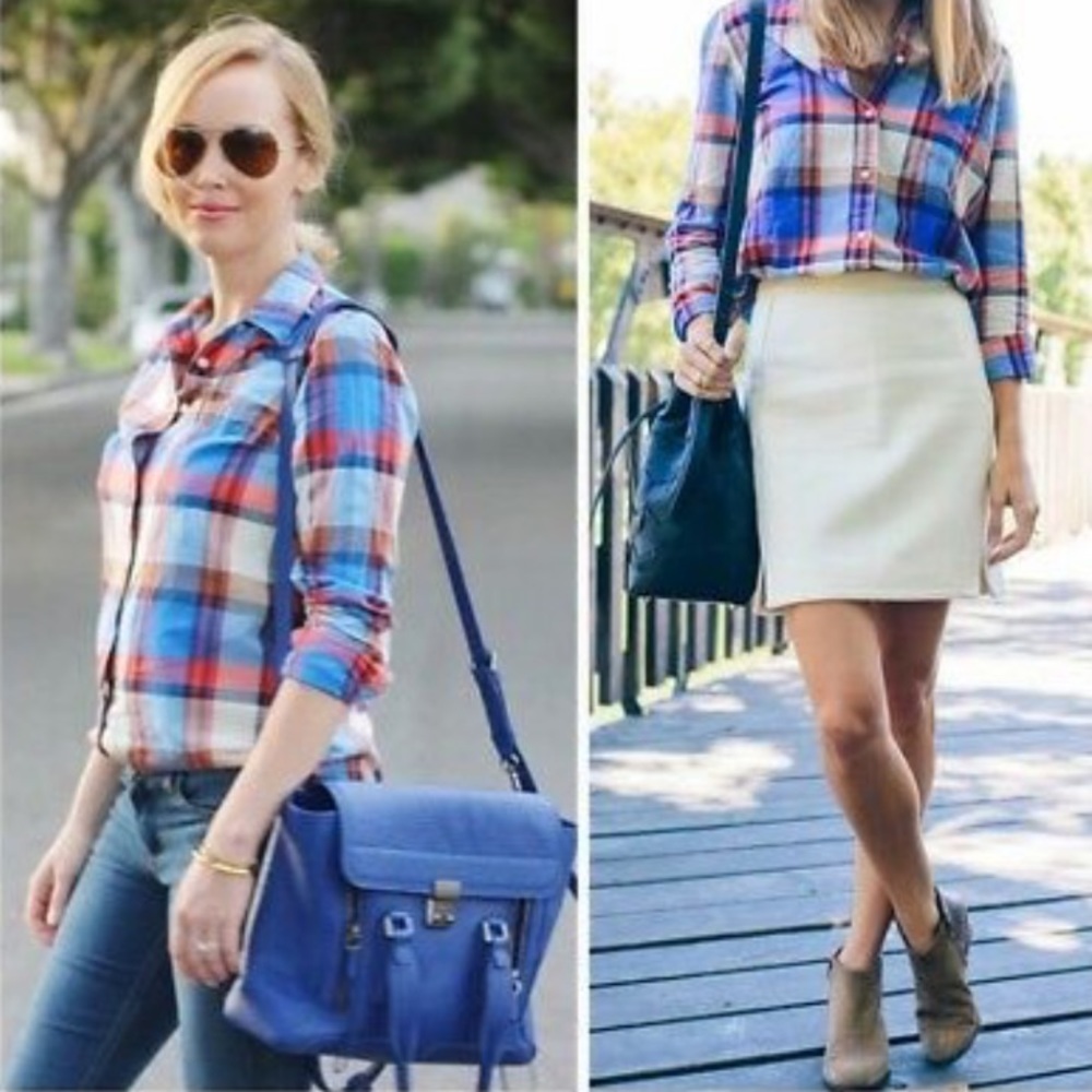 JCrew plaid flannel